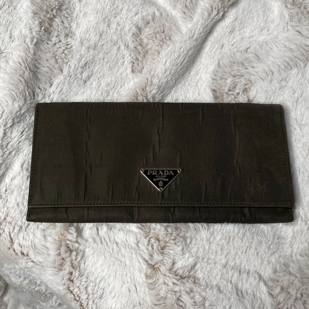 Prada Tessuto Nylon and Saffiano Leather Bifold Wallet